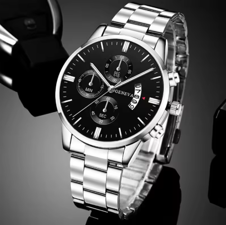 Luxury Men's Calendar Quartz Wristwatch Business Watches Male Bracelet